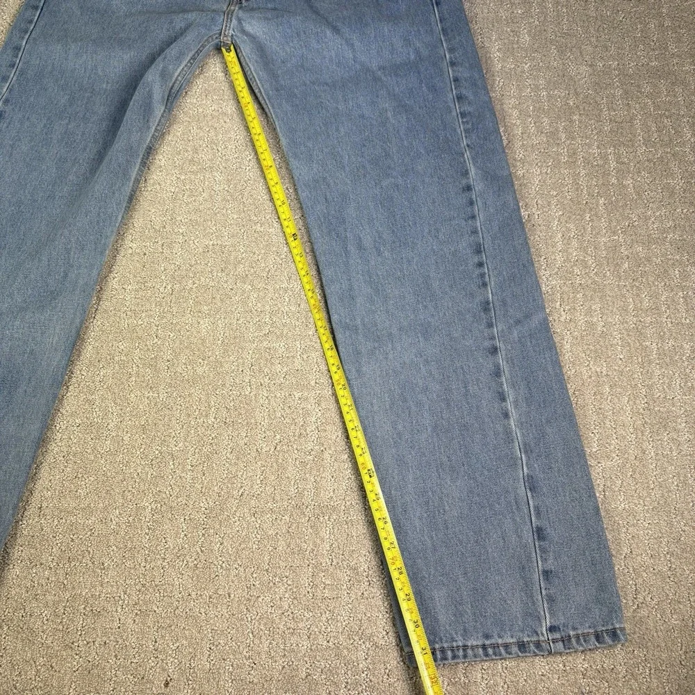 Levi's 505 Men's 38x32 Light Wash Straight Leg Denim Jeans Blue Casual Workwear